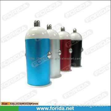 5v 2.1A Aluminum USB Car Charger for iphone 4,iphone 4 car charger